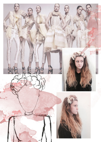Sarah Davies Fashion Portfolio - My theme is floral as I personally love floral designs and after research found that S/S 2014 trends feature many floral pieces. Here are some examples of samples which were inspired by Balenciaga using fabric manipulation.