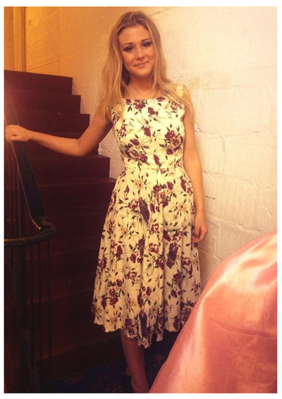Sarah Davies Fashion Portfolio - For my final piece I created a tea dress that I thought would have been wearable in the fifties in the Blackpool tower ballroom. I used pictures of my great grandma on holiday in Blackpool in the 50’s and stitched onto the dress. This dress was one of my favourites on the end of year fashion show at college last year and I think it was extremely successful.
