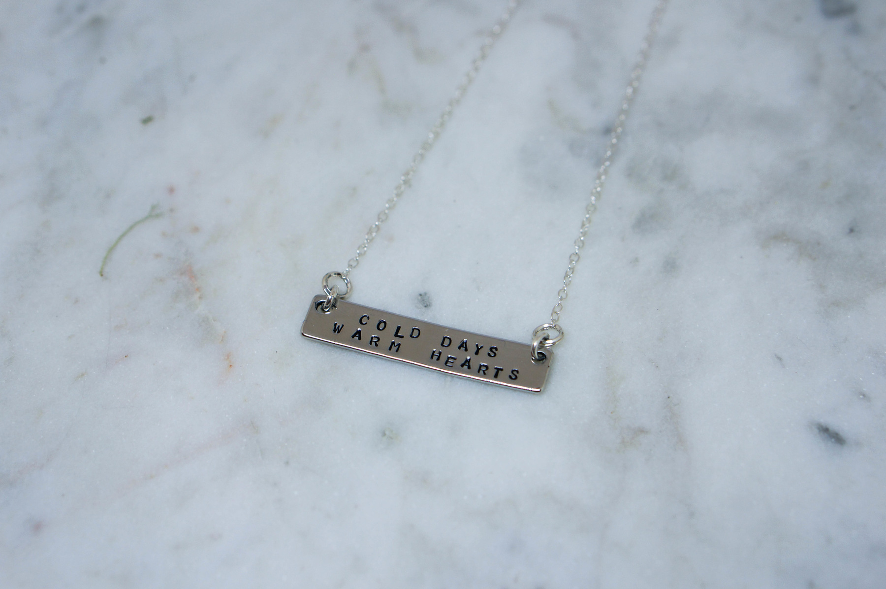 highwaters - Rhodium plated regular bar / Short length