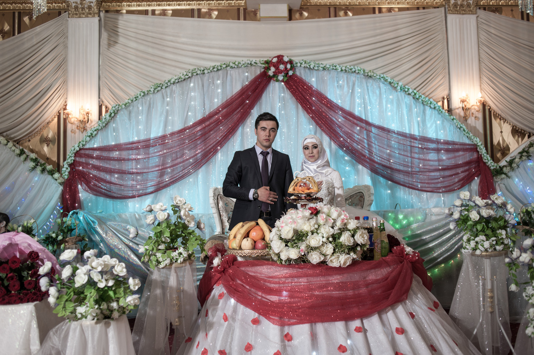 Konstantin Salomatin - 02 The groom Naimjon Makhkamov and his bribe Shakhnoza Mamadieva. The groom runs his own business – a restaurant. He found the bride in a market and asked his parents to propose. Tajikistan, Dushanbe.
