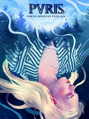 megan wood illustration - PVRIS band poster - Forest