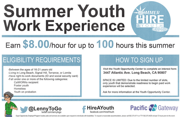 Jaime Arias Portfolio - Summer Youth Work Experience Flyer