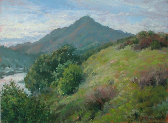 Barbara Reinertson - Mt. Tam in Early Spring 24 x 18 hhaa