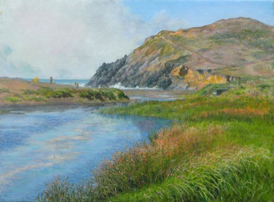 Barbara Reinertson - Rodeo Beach Tidepool 24 x 18