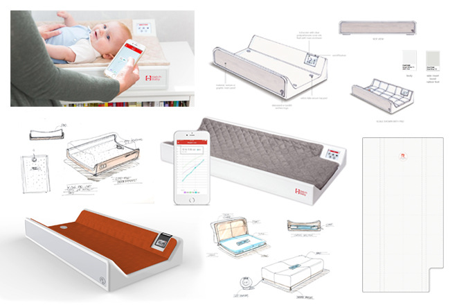 arh creative - Hatch Baby- Consumer Product Development Ann Crady Weiss came to us in 2014 with the idea of developing a smart baby scale that would help monitor weight and development in infants. Along with their mechanical engineer, we worked together to design the first generation of the Smart Baby Scale by providing support in the areas of industrial design & brand identity.