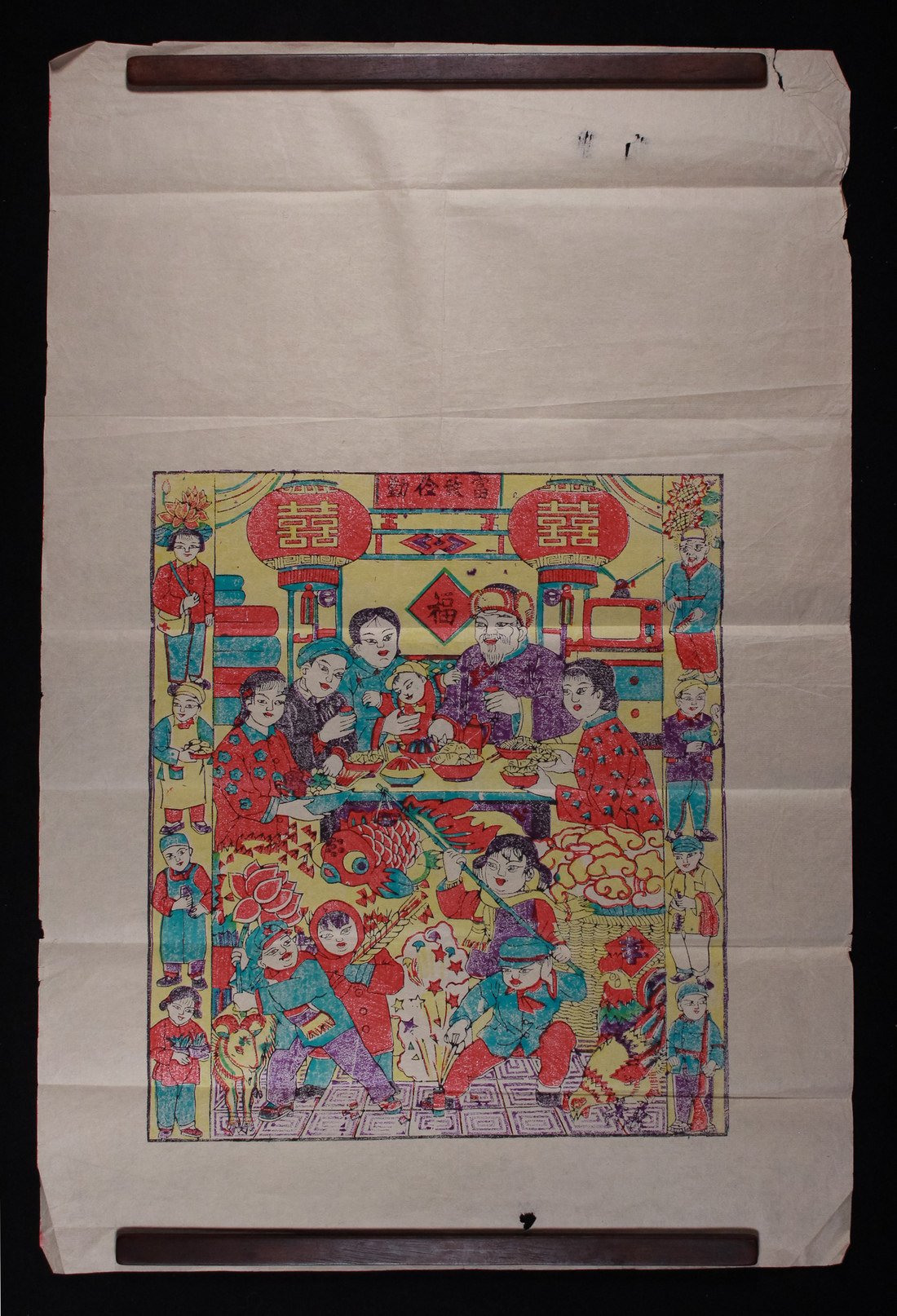 蔵出/時代文房書道具/中華人民共和國製造斑紋竹筆 4組20本