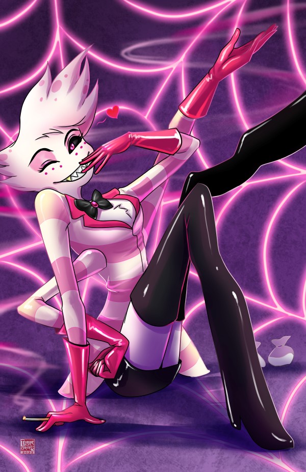 エンジェルダスト プレイマット Angel Dust Hazbin Hotel Angel Dust Playmat Valentine Limited Edition Hazbin Hotel | eBay