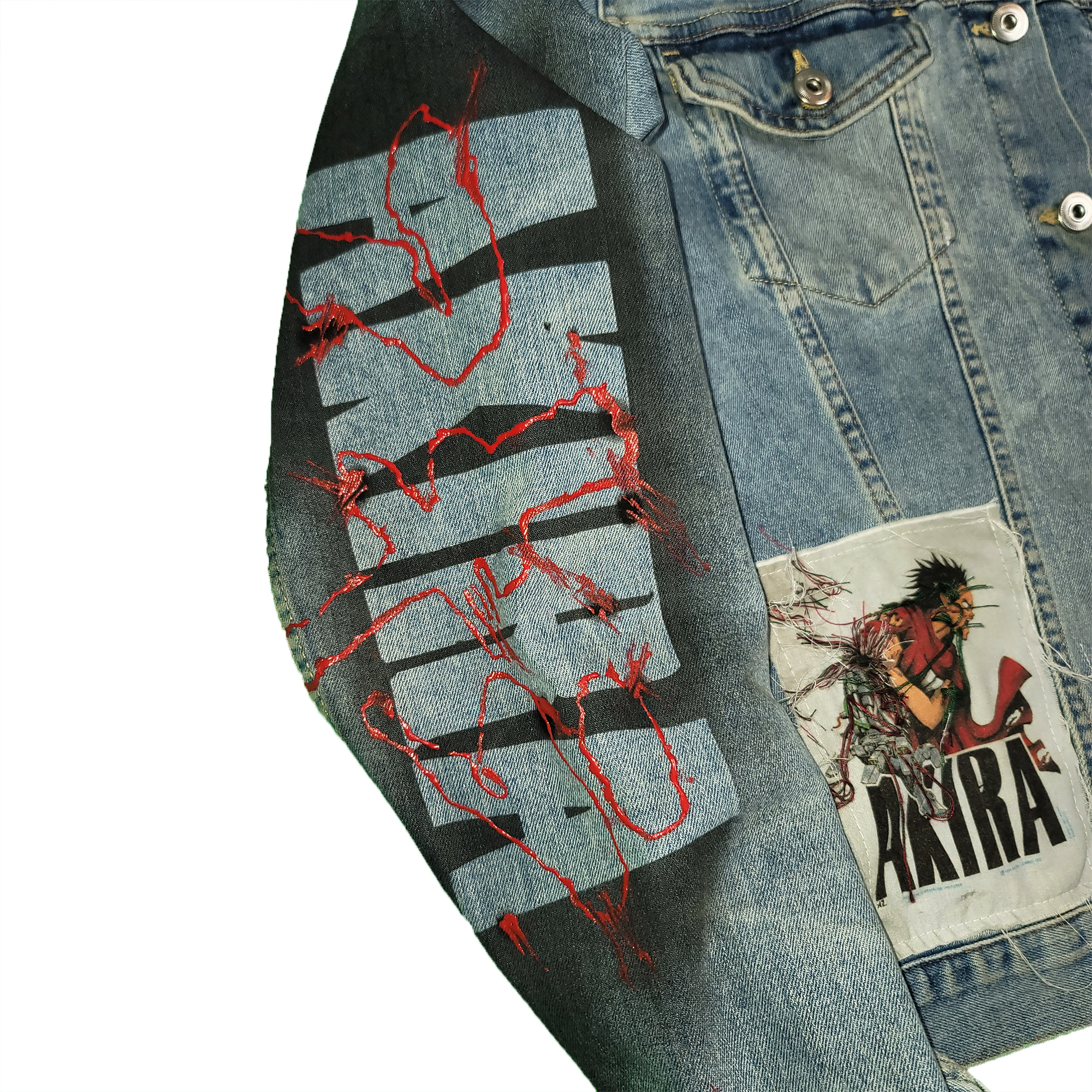 【AAKE】PATCH CUSTOM DENIM Supersize Patch Custom Denim Jacket With Chenille and